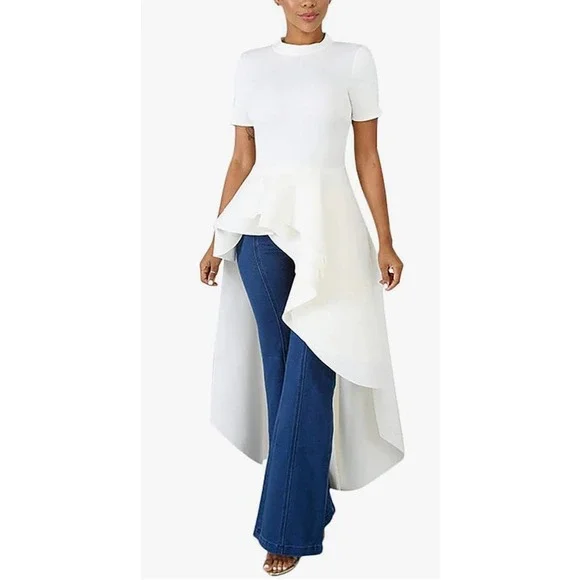 High Low Layered Tunic Blouse- Size Large - Picture 1 of 7